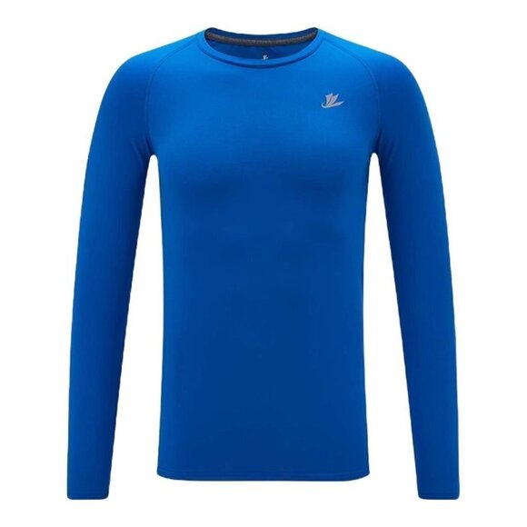 Devoropa‎ Blue Long Sleeve Mock Neck Pullover Thermal Top Size L - Picture 1 of 7